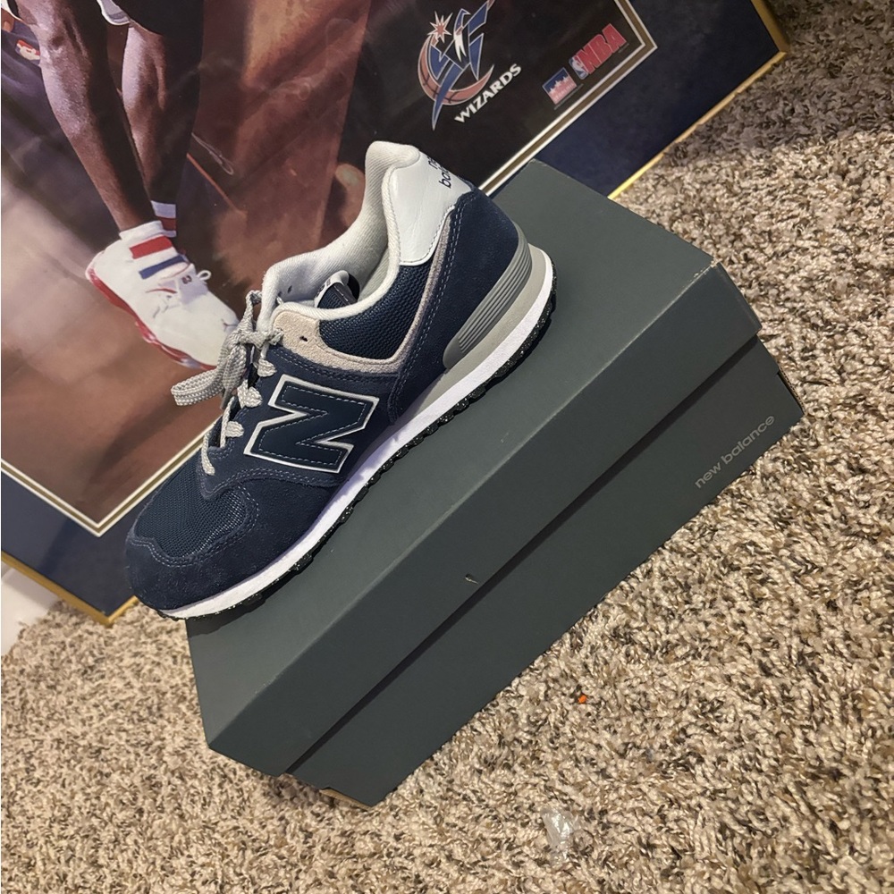 New Balance womens Dark Blue and Gray Sneakers